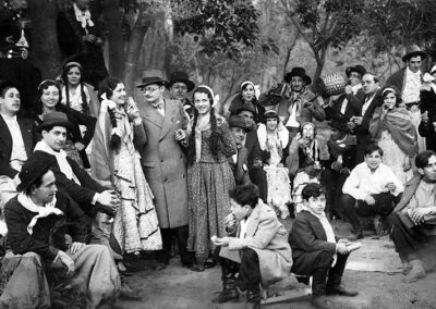 مشهد من فيلم Nobleza gaucha (1915)، ظهر في وقت واحد في 25 مسرح في بوينس آيرس ، بالإضافة إلى عرضه في إسبانيا والبرازيل ودول أمريكا اللاتينية الأخرى